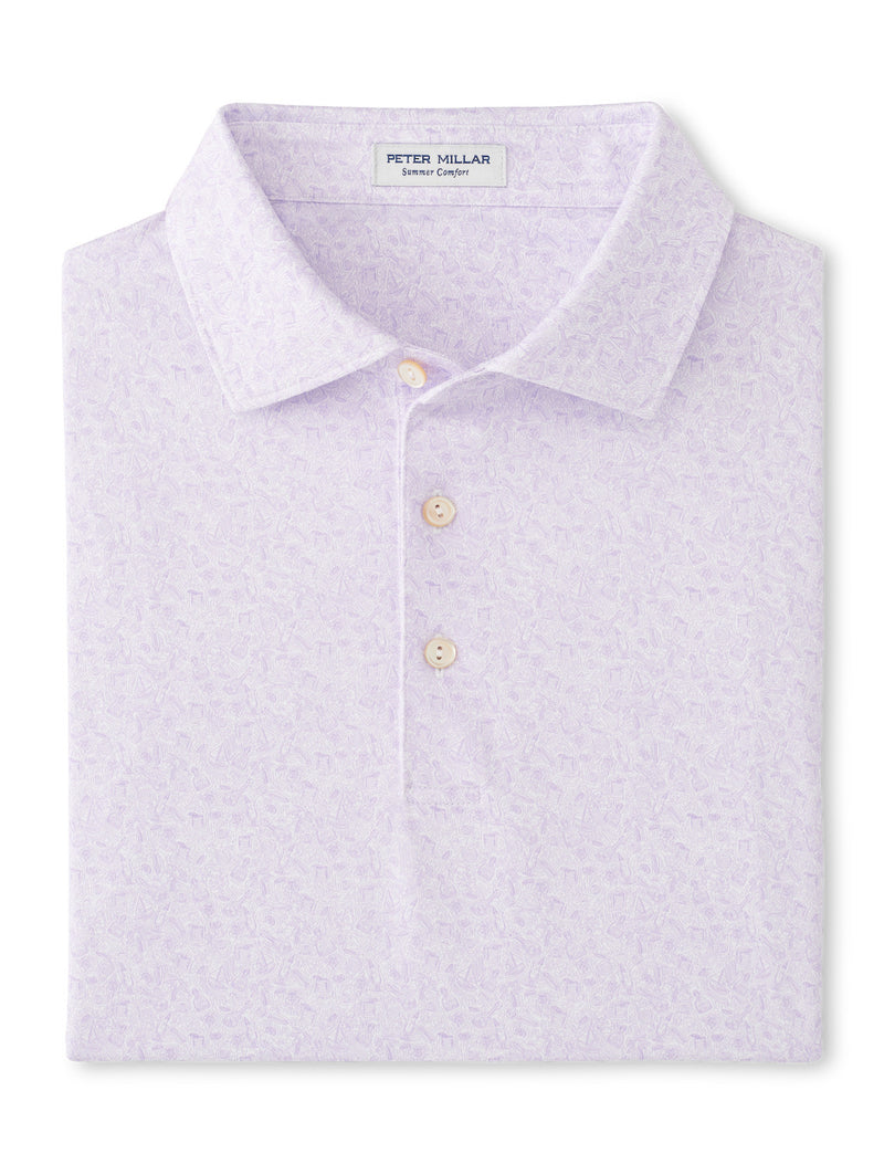 Peter Millar Men's Getaway Performance Jersey Polo Shirt - White