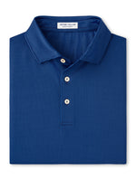 Peter Millar Men's Gingham Performance Jersey Polo Shirt - Navy