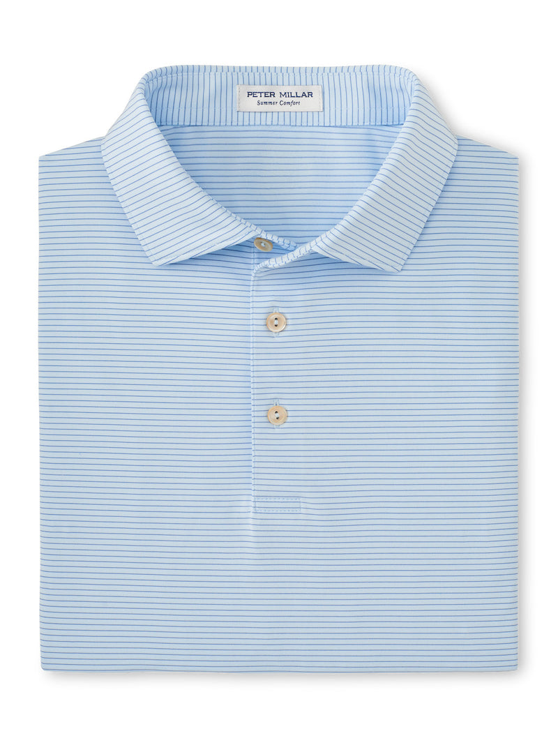 Peter Millar Men's Highlands Performance Jersey Polo Shirt - Pale Blue