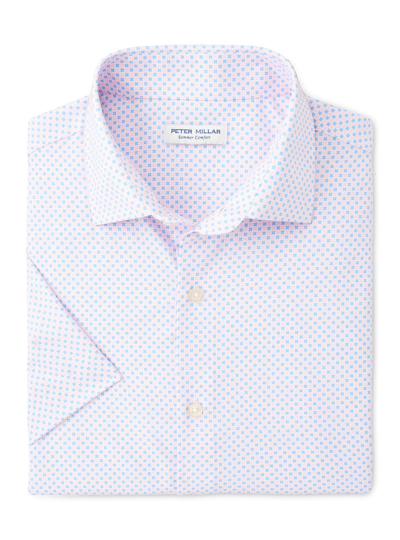 Peter Millar Men's Hudson Performance Poplin Sport Shirt - Palmer Pink