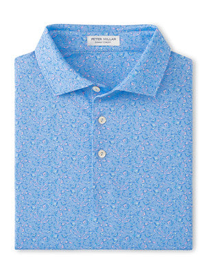 Peter Millar Men's Macaw Performance Jersey Polo Shirt - Cottage Blue
