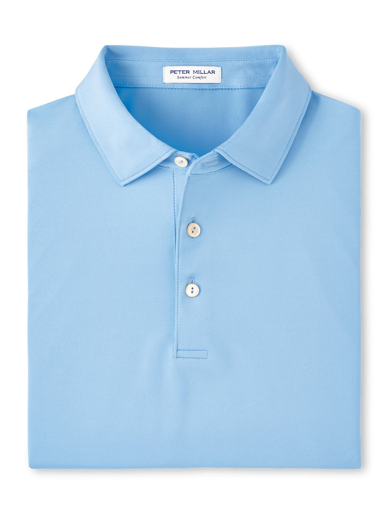 Peter Millar Men's Vega Performance Jersey Polo Shirt - Cottage Blue