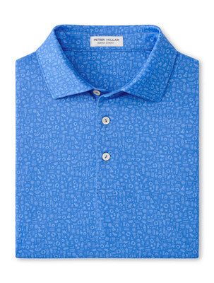 Peter Millar Men's Toga Party Performance Jersey Polo Shirt - White