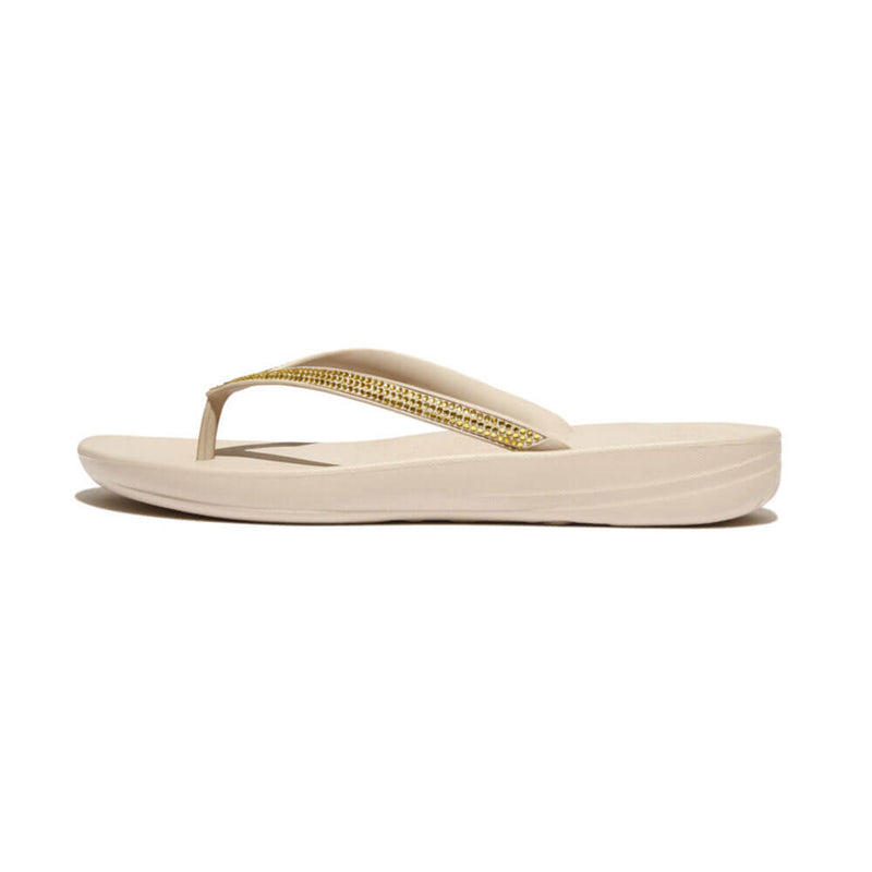 FitFlop Iqushion Sparkle Sandals - Stone Beige