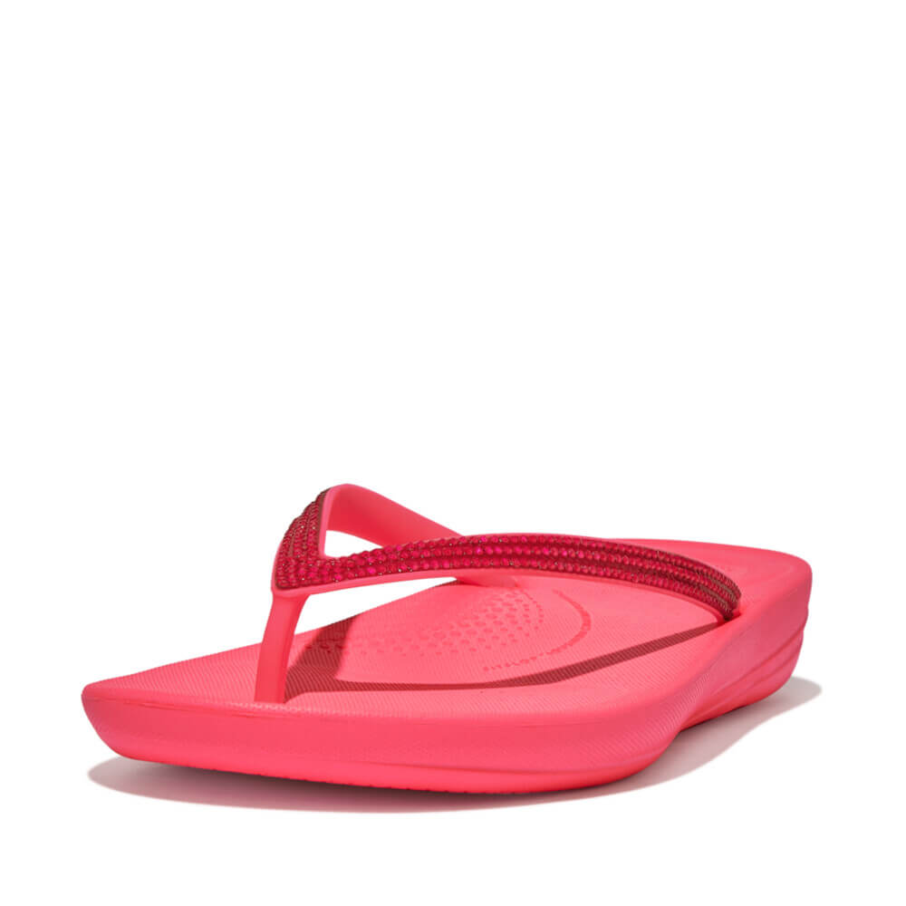 FitFlop® iQushion D-Luxe Padded Leather Flip-Flop - 21887729