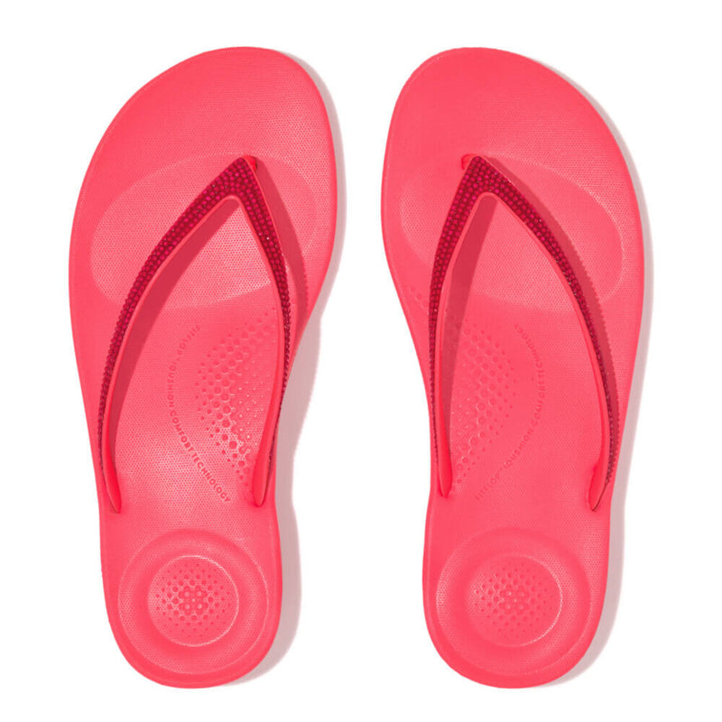 FitFlop Iqushion Sparkle Flip Flops Sandals - Pop Pink