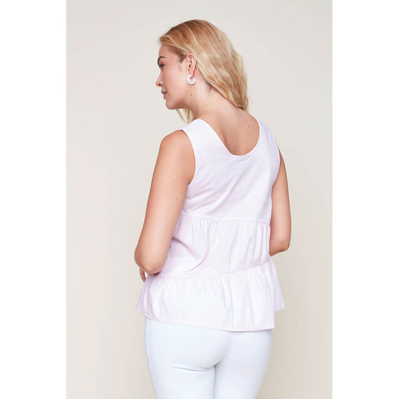 Renuar Ruffle Sleeveless Blouse - Bloom