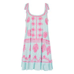 Pranella Remi Dress Cover Up - Aqua Neon Pink