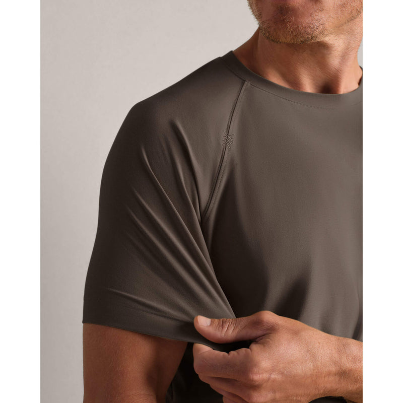 Rhone Men's Reign Short Sleeve T-Shirt - Cafe Noir Heather
