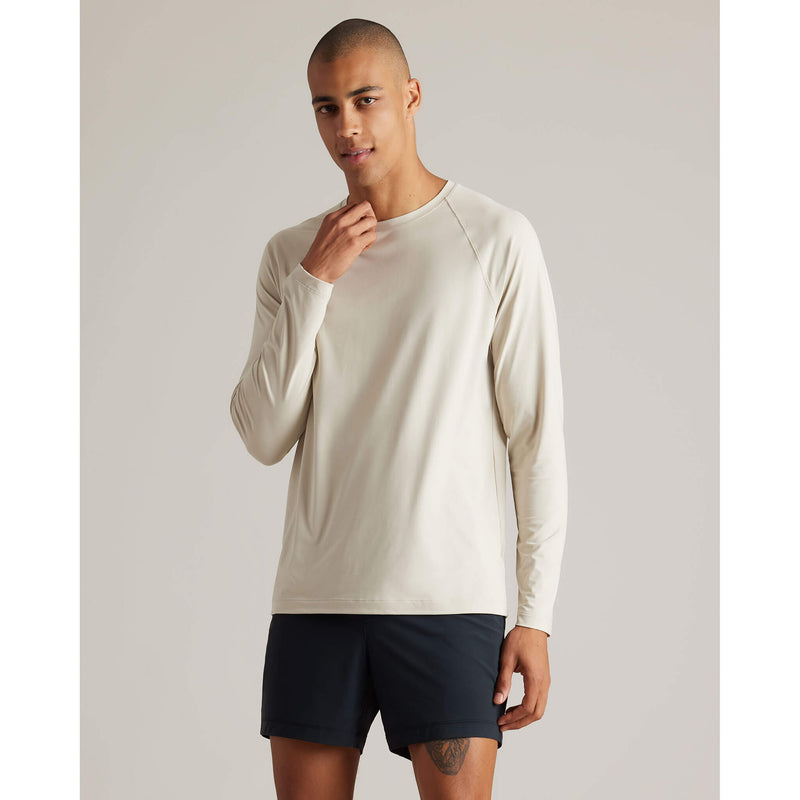 Rhone Men's Reign Long Sleeve T-Shirt - Sandstone