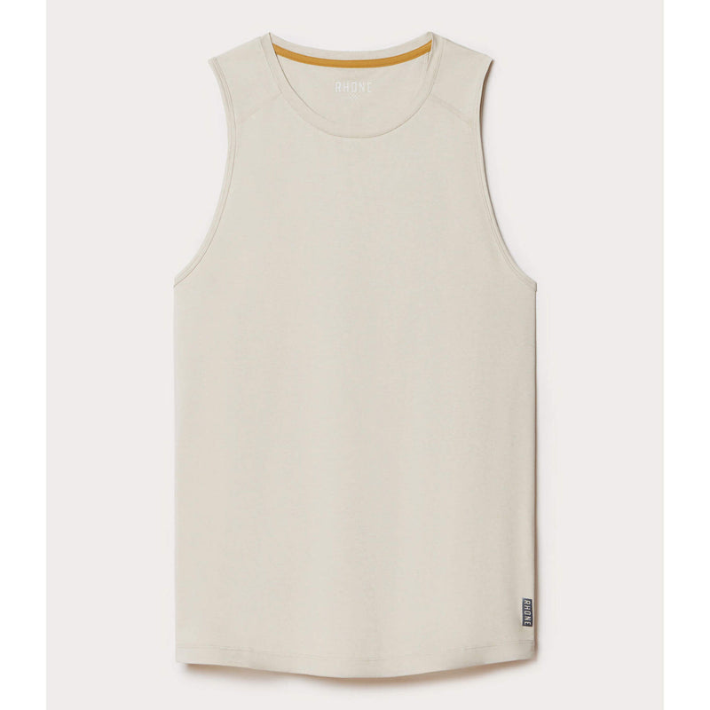 Rhone Men's Atmosphere Tank Top - Sandstone/White Heather