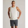 Rhone Men's Atmosphere Tank Top - Sandstone/White Heather