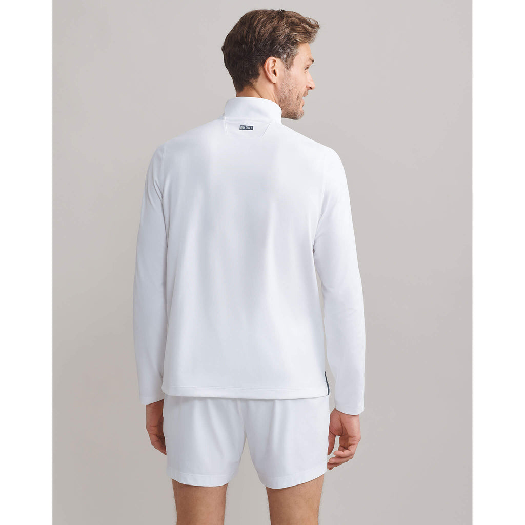 Rhone Men's Rise 1/4 Zip Pullover Sweater in White – Island Trends