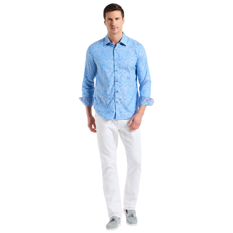 Robert Graham Highland Classic Fit Sport Shirt - Light Blue