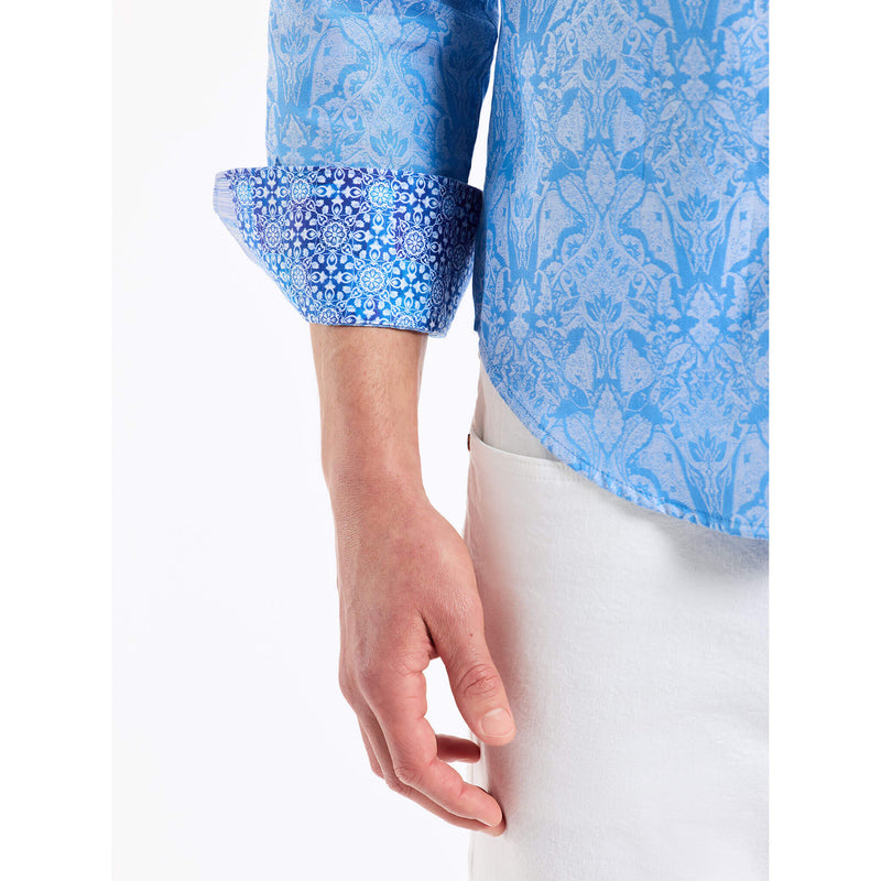Robert Graham Highland Classic Fit Sport Shirt - Light Blue