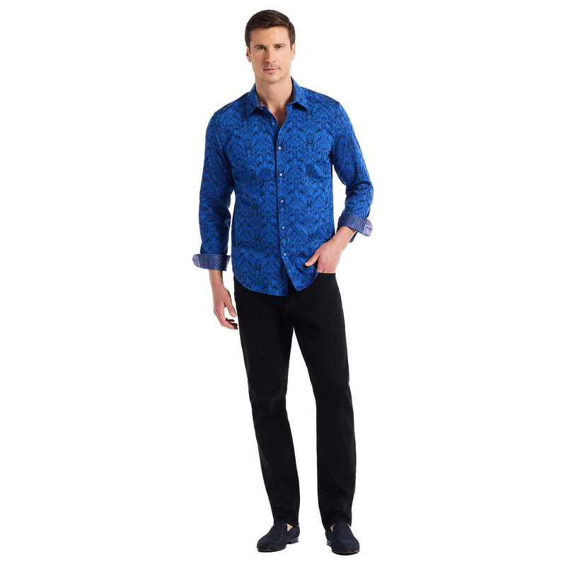 Robert Graham Highland Classic Fit Sport Shirt - Navy