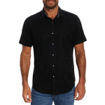 Robert Graham Highland Short Sleeve Classic Fit Sport Shirt - Black