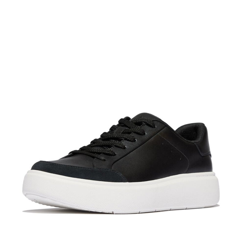 FitFlop RTG Leather Suede Sneakers - Black