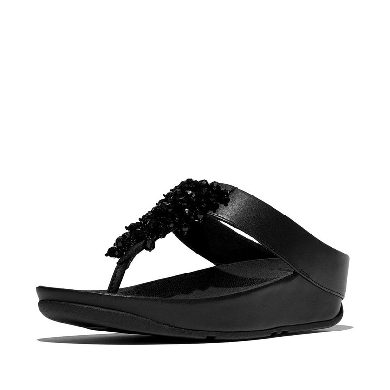 FitFlop Rumba Beaded Sandals - All Black