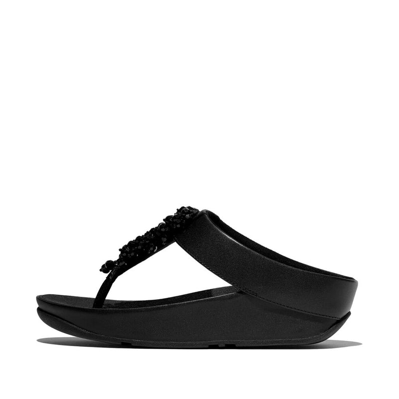 FitFlop Rumba Beaded Sandals - All Black