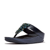 FitFlop Rumba Beaded Sandals - Metallic Midnight Navy
