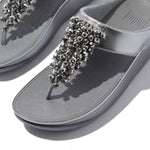 FitFlop Rumba Beaded Sandals - Silvereen