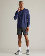 Rhone Men's Reign Long Sleeve Trim Fit T-Shirt - Midnight Heather
