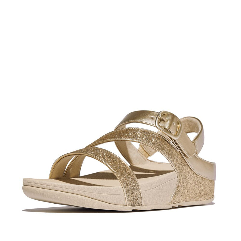 FitFlop Skinny II Glitterdust Z Strap Sandals - Platino