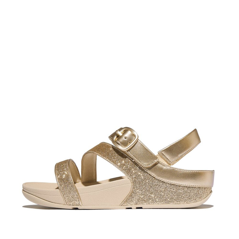 FitFlop Skinny II Glitterdust Z Strap Sandals - Platino