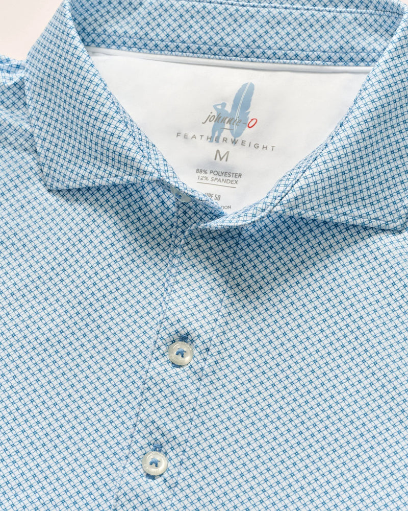 Johnnie-O Hex Prep-Formance Polo Shirt - Barrels Blue
