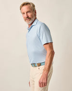 Johnnie-O Hex Prep-Formance Polo Shirt - Barrels Blue