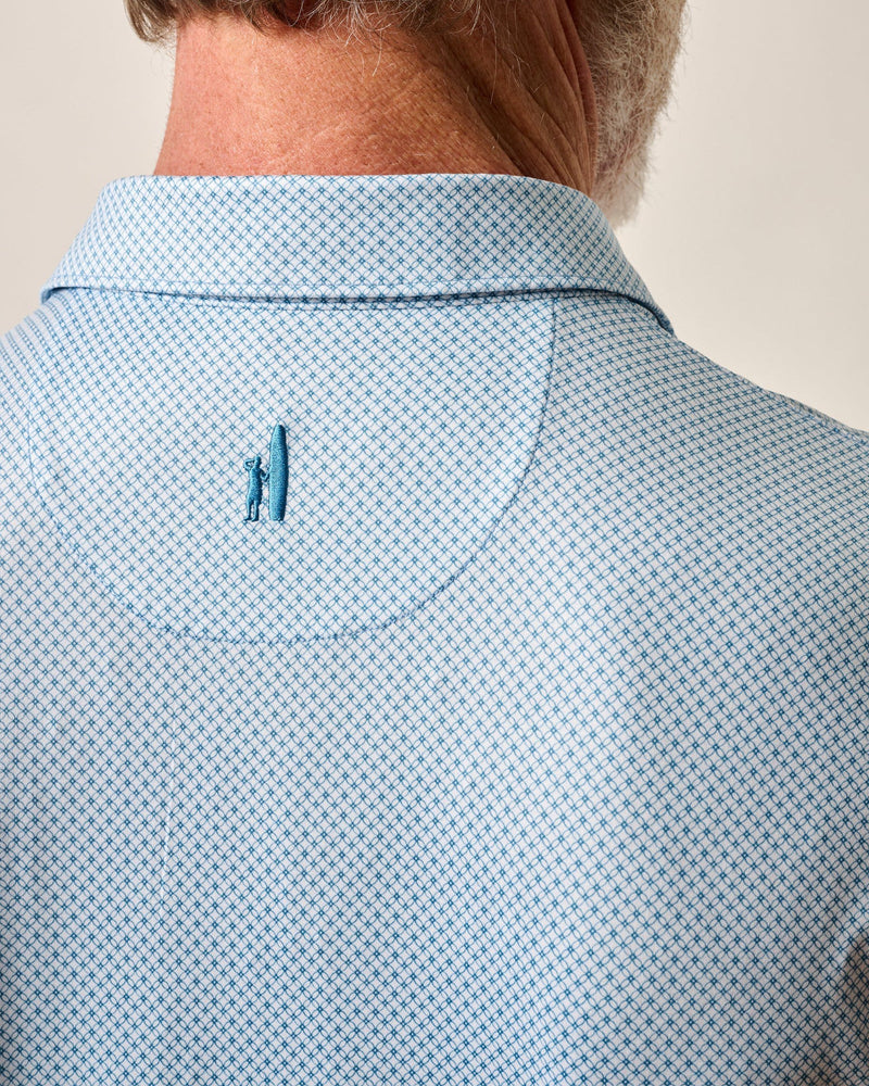 Johnnie-O Hex Prep-Formance Polo Shirt - Barrels Blue