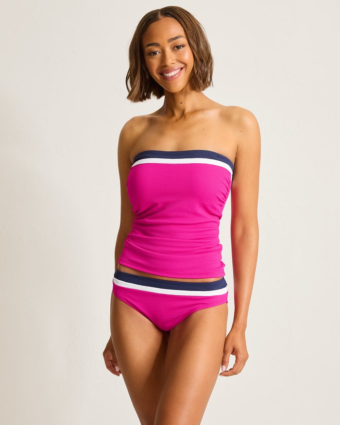 Tommy Bahama Island Cays Colorblock Bandini Top - Pink Maui