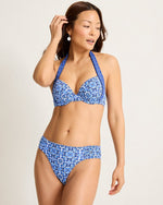 Tommy Bahama Terrazzo Tile Underwire Halter  Top - Palace Blue