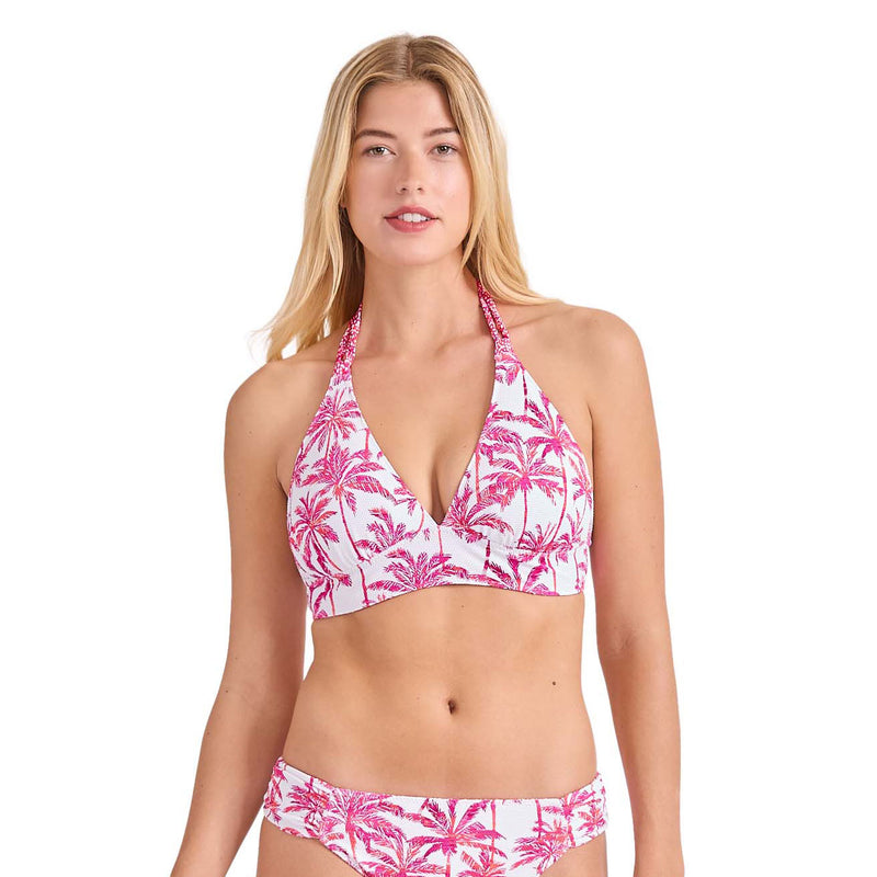 Tommy Bahama Island Cays Point Reversible Halter Top - Pink Maui
