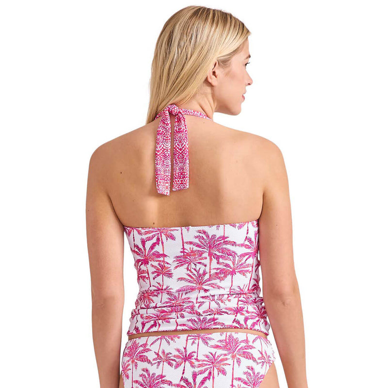 Tommy Bahama Island Cays Point Reversible Tankini Top - Pink Maui