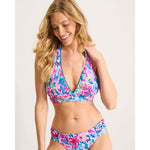 Tommy Bahama Watercolor Floral Reversible Halter Top - Dusty Lupine