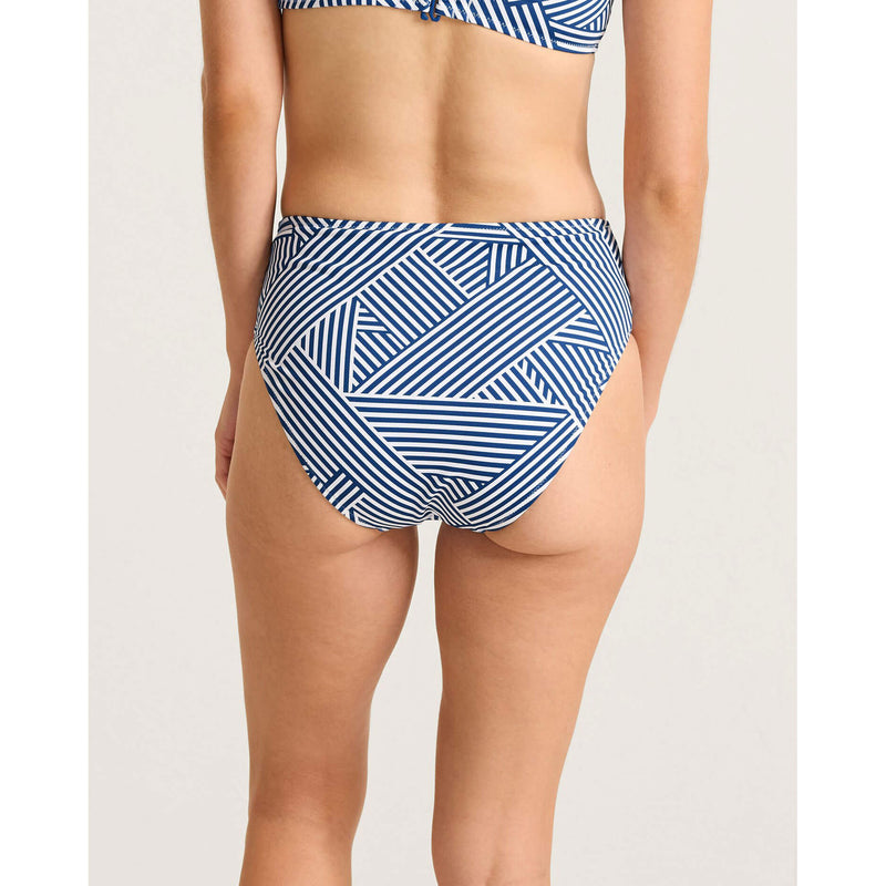 Tommy Bahama Palm Modern Stripe High Waist Bottom - Indigo Tide