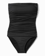 Tommy Bahama Pearl Shirred Bandeau Swimsuit - Black*