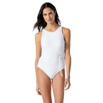 Tommy Bahama Cable Beach High Neck One Piece Swimsuit - White*