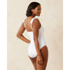 Tommy Bahama Eyelet Hideaway Square Neck One Piece Swimsuit - White