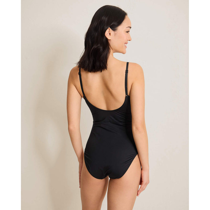 Tommy Bahama Palm Modern Maillot One Piece Swimsuit - Black