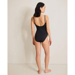 Tommy Bahama Palm Modern Maillot One Piece Swimsuit - Black