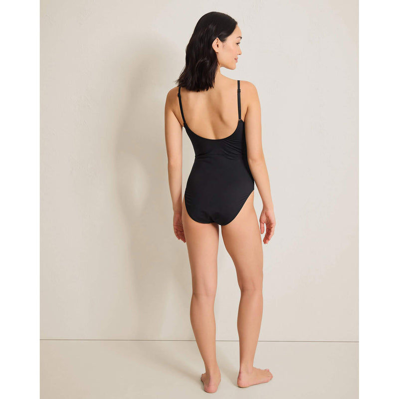 Tommy Bahama Palm Modern Maillot One Piece Swimsuit - Black