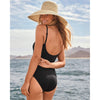 Tommy Bahama Palm Modern Maillot One Piece Swimsuit - Black