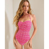 Tommy Bahama Island Cays Point Bandeau One Piece Swimsuit - Pink Maui
