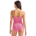 Tommy Bahama Island Cays Point Bandeau One Piece Swimsuit - Pink Maui *