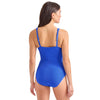 Tommy Bahama Ocean Point Over The Shoulder V Neck One Piece Swimsuit - Beach Glass Blue *