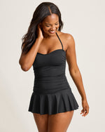 Tommy Bahama Novelty Pearl Swim Dress Swimsuit - Black