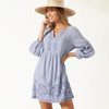 Tommy Bahama St. Lucia Split Neck Dress Coverup - Billowy Blue